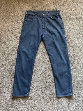 Vintage 60s Levi’s Sta-Prest Black Gold Tab Big E Talon 42 Zip USA 32x28